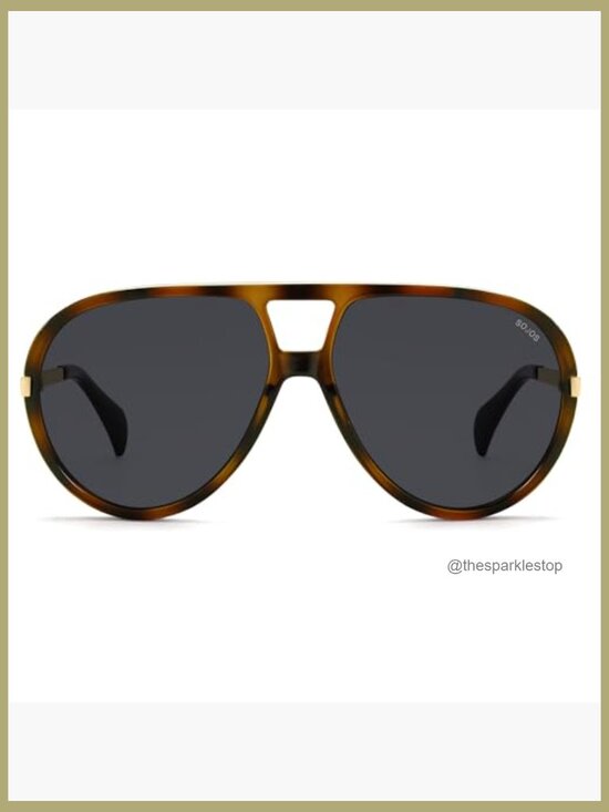 Retro Oversized Aviator Polarized Sunglasses Shield Large Square main image 5